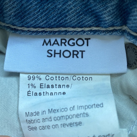 PAIGE Women's Margot Short Raw Hem High Rise Dark Wash Size 27 - Picture 3 of 3